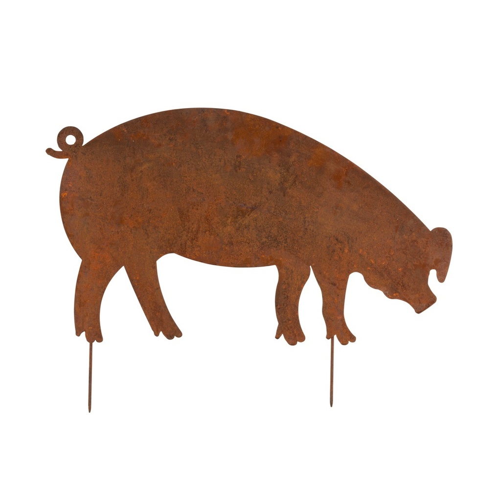 Silhouette cochon en métal 70x0,5x54cm