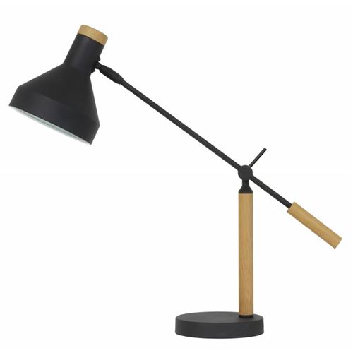 Lampe de bureau TIFFIN bois motif naturel noir