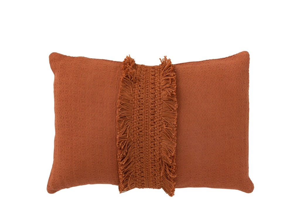 Coussin lignes terracotta