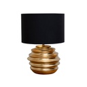 Lampe anneaux d’or avec abat-jour noir