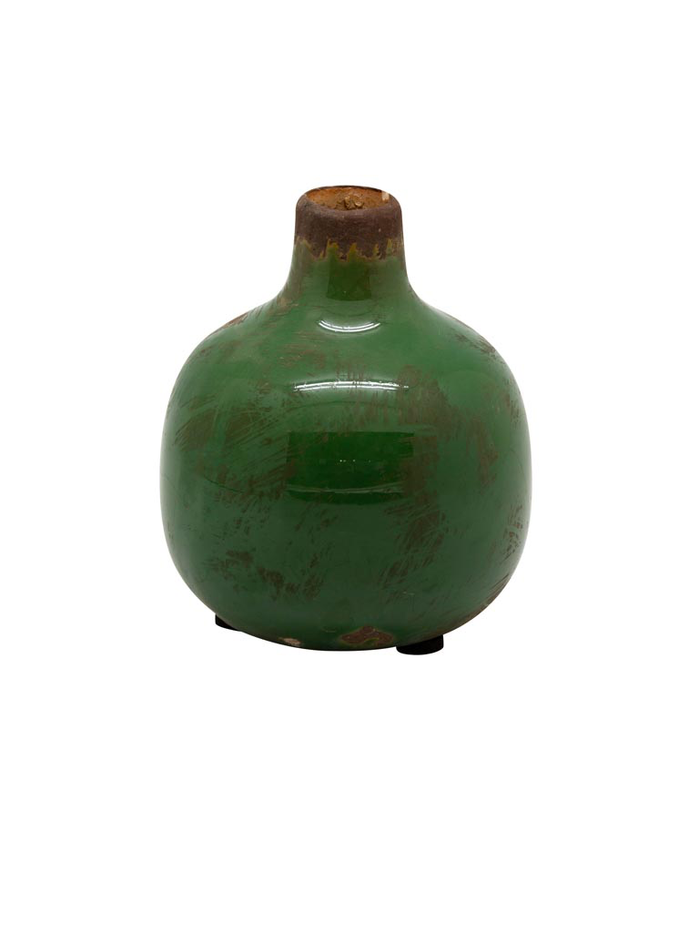 Vase céramique PM vert olive