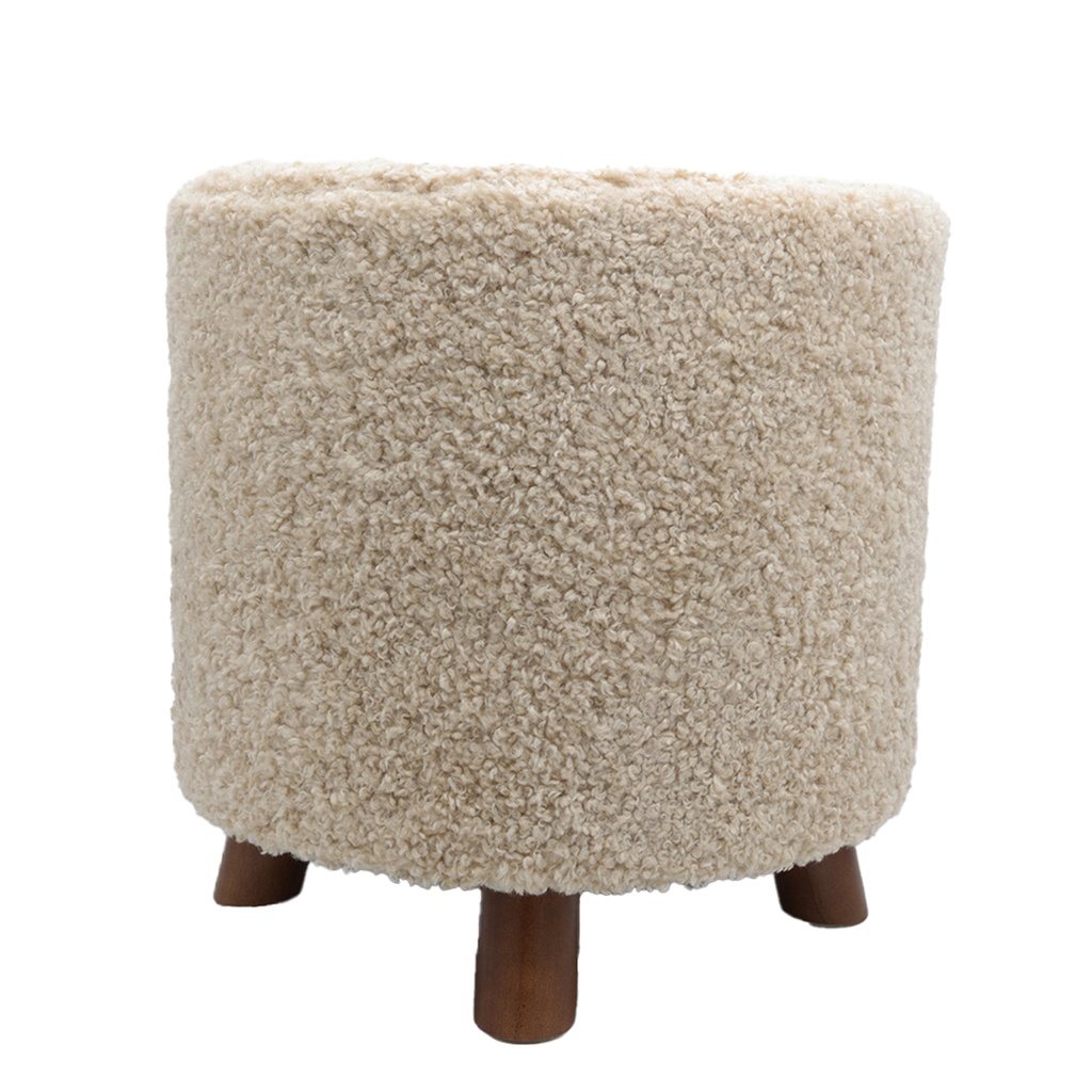 Pouf mouton beige