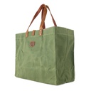 Sac cabas toile waxée ESCAPADE - Couleurs : VERT MÉLÈZE