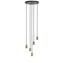 Lampe suspendue 5 Fils  MADELIN bronze antique