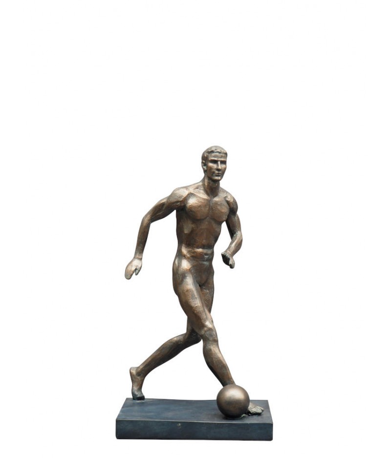 Sculpture résine footballeur