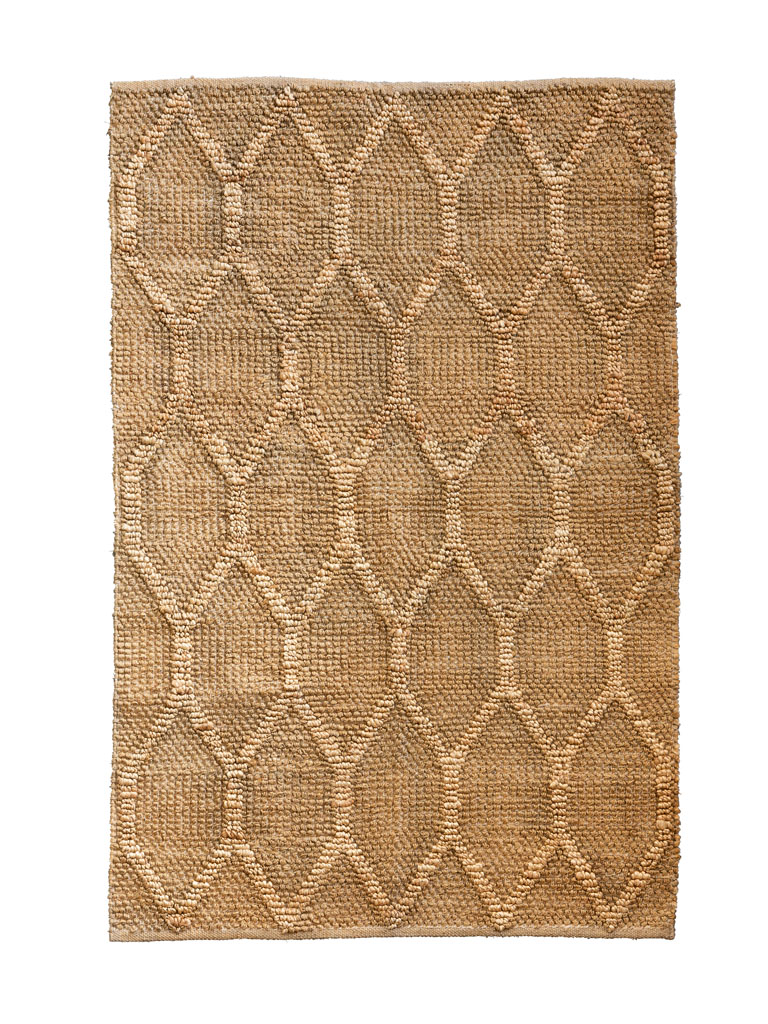 Tapis coton et sisal Camel