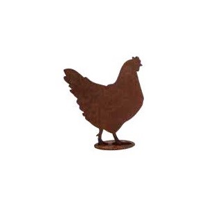 Silhouette Poule debout socle