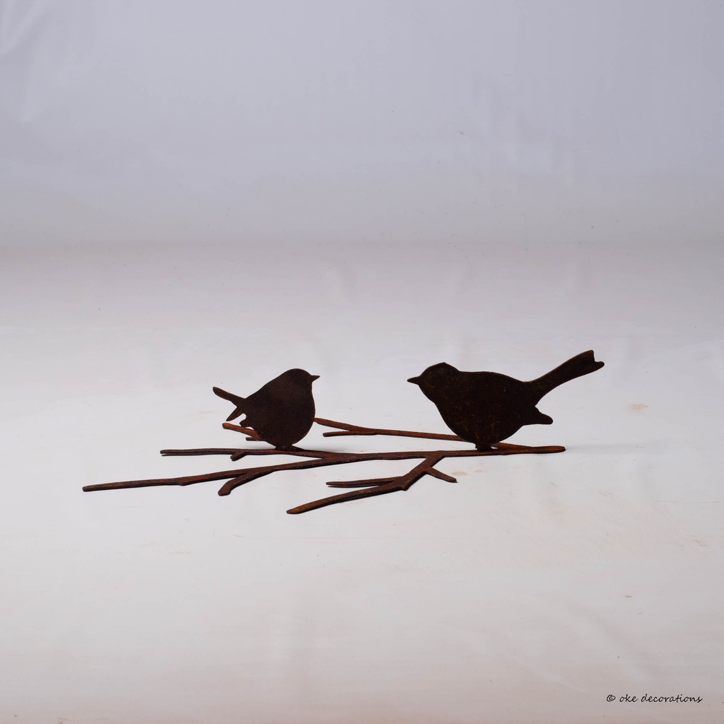 Centre de table oiseaux sur branches L 48 cm