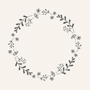 Serviette en papier couronne de fleurs noires 50 pièces par paquet