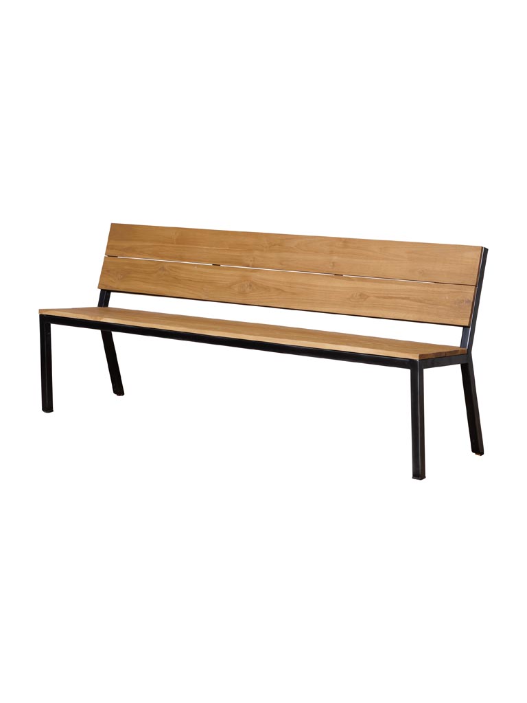 Banc de jardin métal et Teck