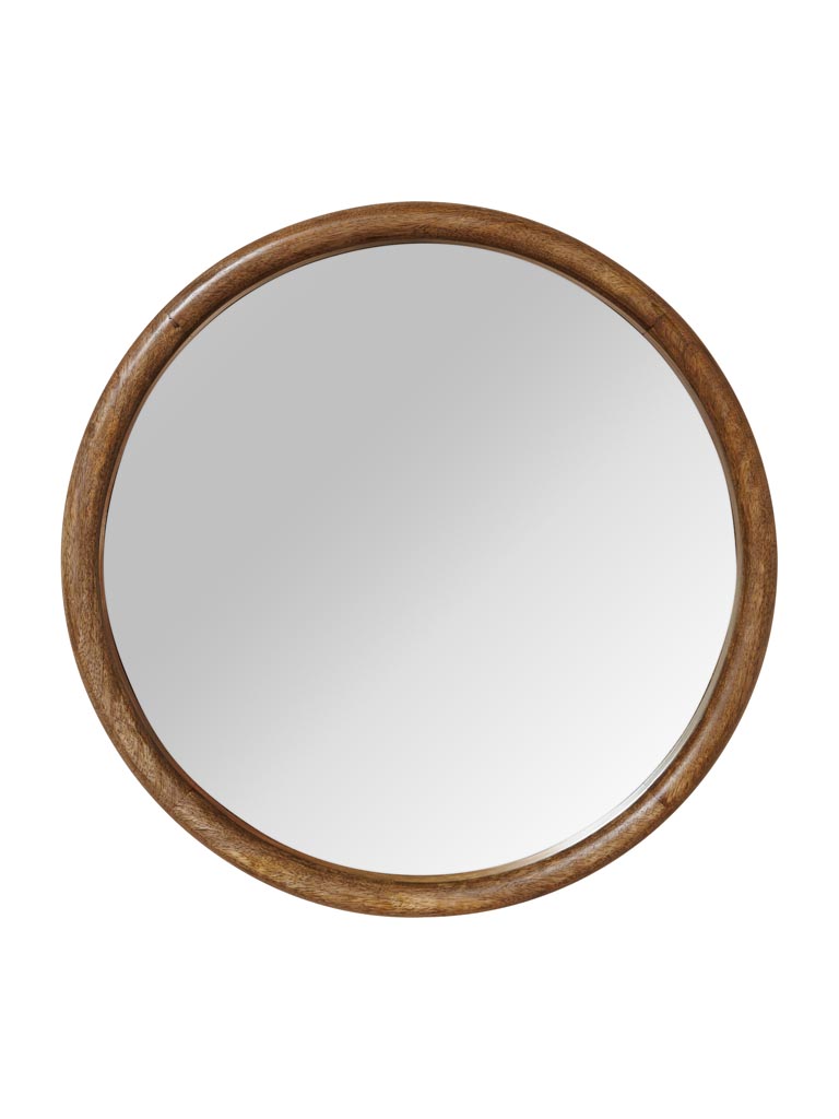 Miroir rond bois