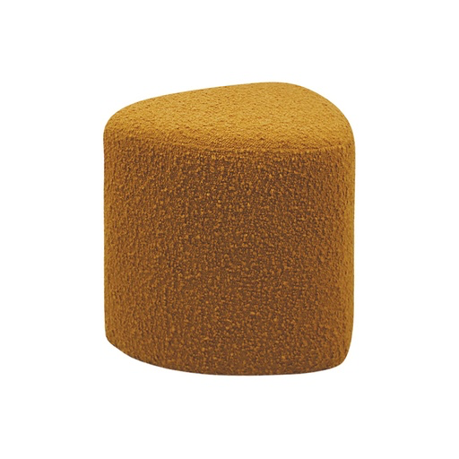 Pouf tissu bouclette ocre