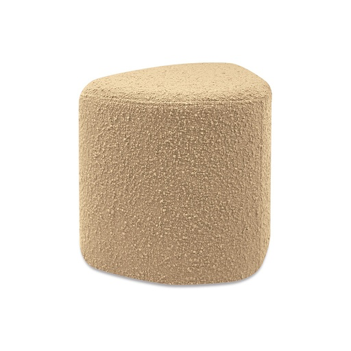 Pouf tissu bouclette beige