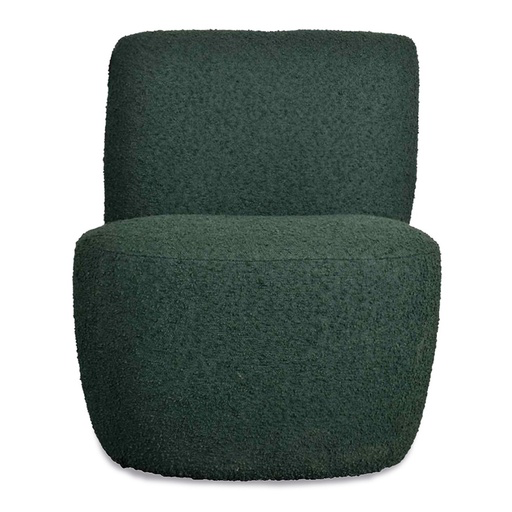 Fauteuil  tissu bouclette vert