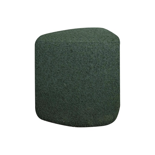 Pouf tissu bouclette vert