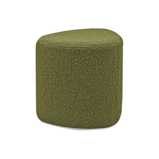 Pouf  tissu bouclette kaki