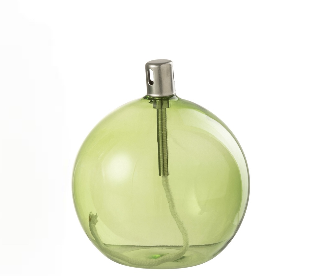 Lampe à huile boule vert clair