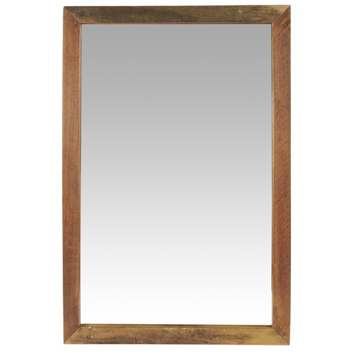 [IB000011] Miroir rectangulaire bois foncé