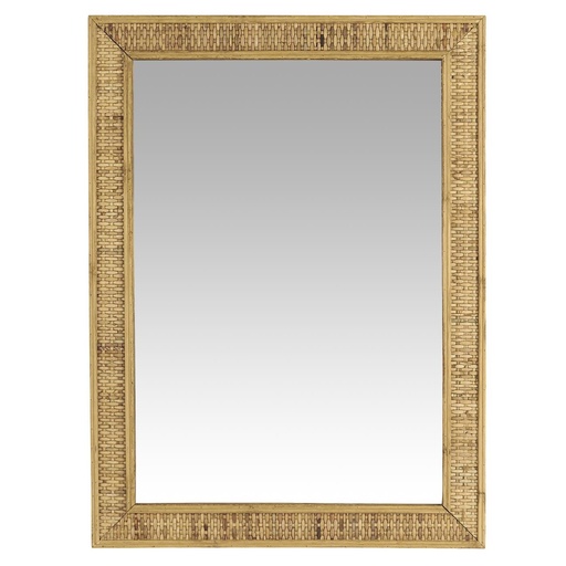 [IB000016] Miroir bambou tressé
