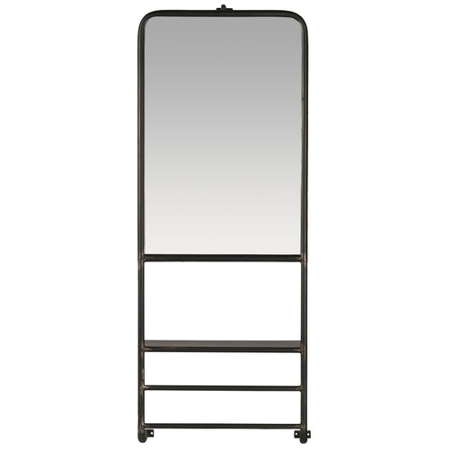 [IB000017] Miroir avec étagère métal
