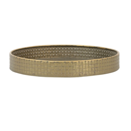 [LL000143] Plateau Ø39x8,5 cm STAVO étain bronze