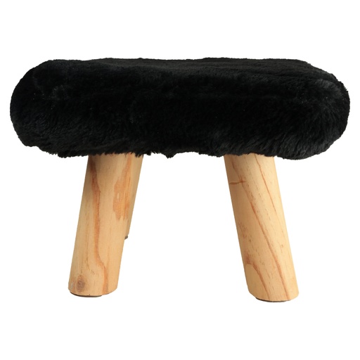 [ML000066] Tabouret bas carré fausse fourrure lapin