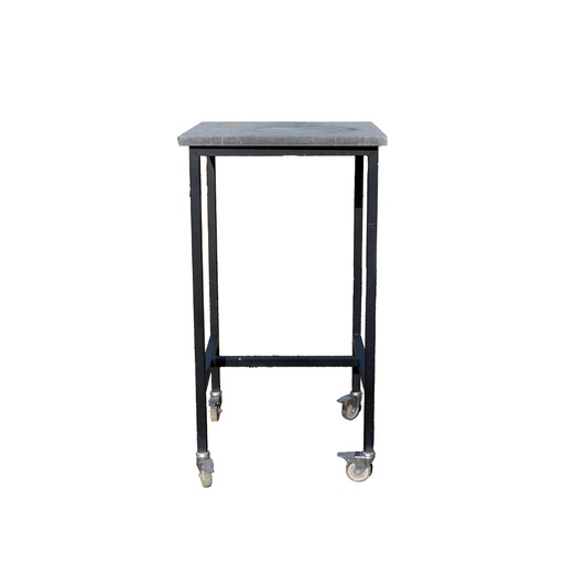 [MV000025] Table haute pied fer plateau pierre bleue