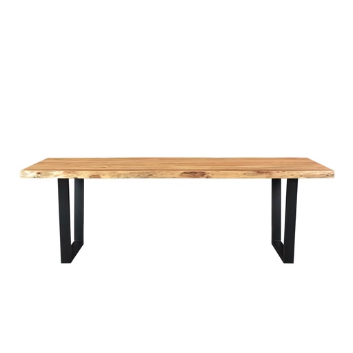 [MV000099] Table salle à manger KAZ L: 240 x100 H: 75cm acaccia pied métal