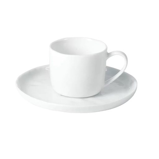 [PO001012] Tasse Porcelino à café avec anse et soucoupe