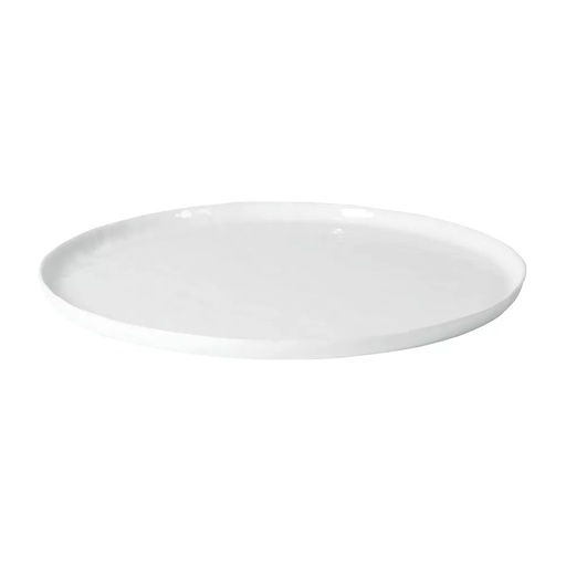 [PO001015] Plat Porcelino à tarte rond blanche