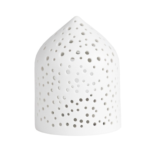 [RW000338] Photophore igloo à trou porcelaine