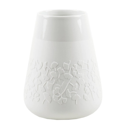 [RW000579] Vase Poésie ' Gingko ' porcelaine