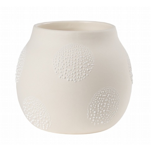 [RW000595] Vase rond porcelaine blanc pico