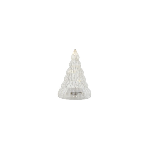 [SI000091] Sapin led Lucy mini verre blanc transparent