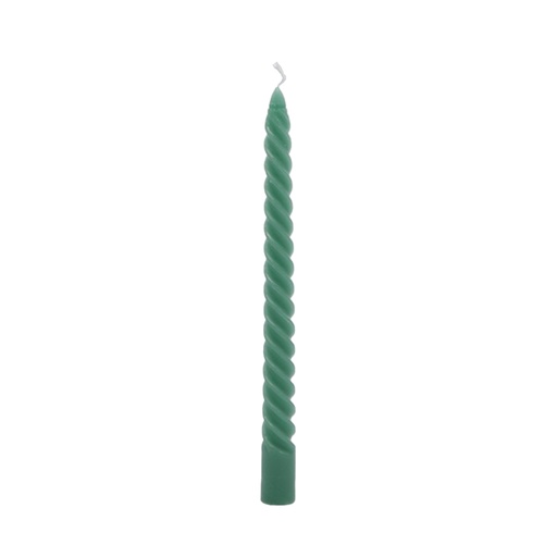 [SO000217] Bougie flambeau vert d'eau twist torsadée