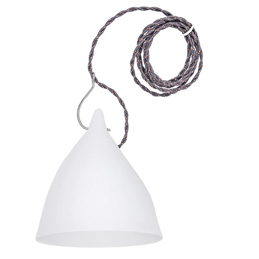 [TT000096] Suspension Cornette GM porcelaine blanche émaillée