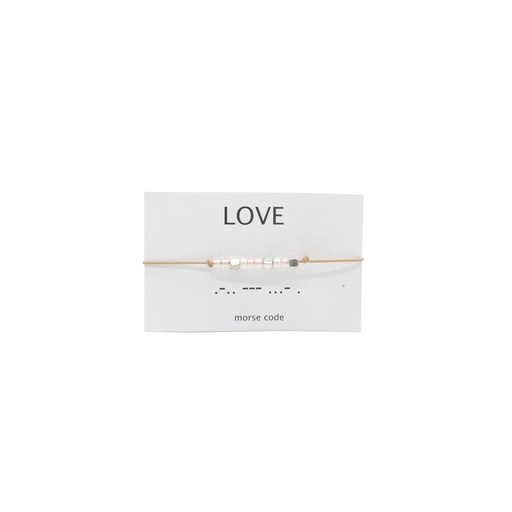 [WV000003] Bracelet LOVE beige