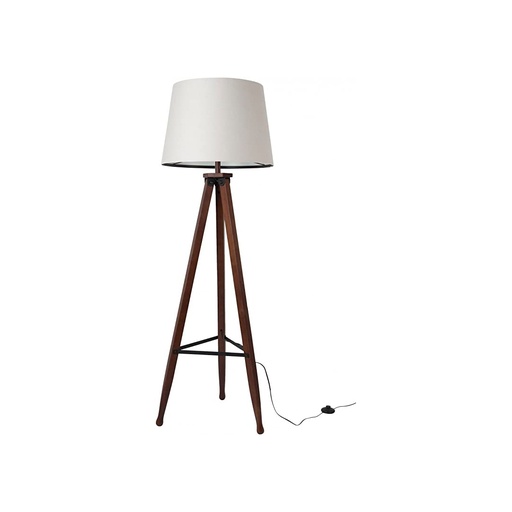 [ZU000096] Lampadaire pied bois et abat jour pagode