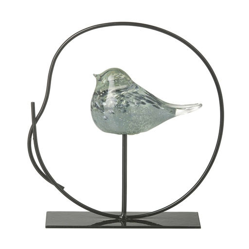 [LL000165] Ornement BIRD verre bleu