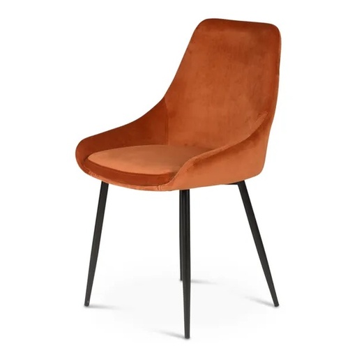 [ZA000010] Chaise en velours cognac