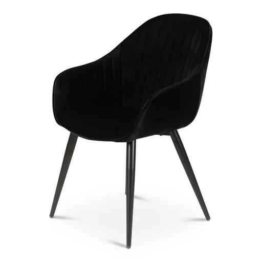 [ZA000016] Fauteuil en velours noir