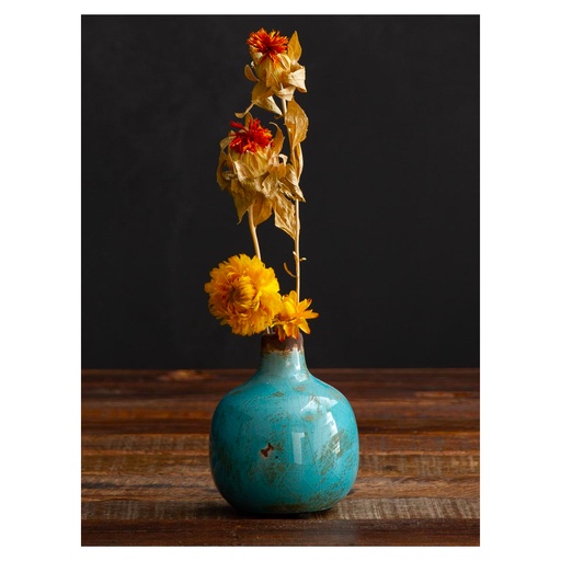 [CH003015] Vase céramique PM Turquoise