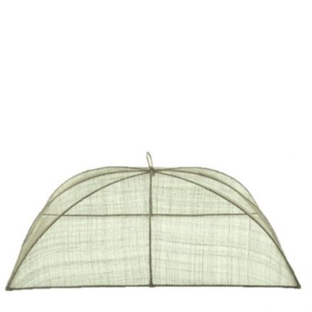 [FG000190] Cloche de protection rectangulaire lin 46x66H25 cm