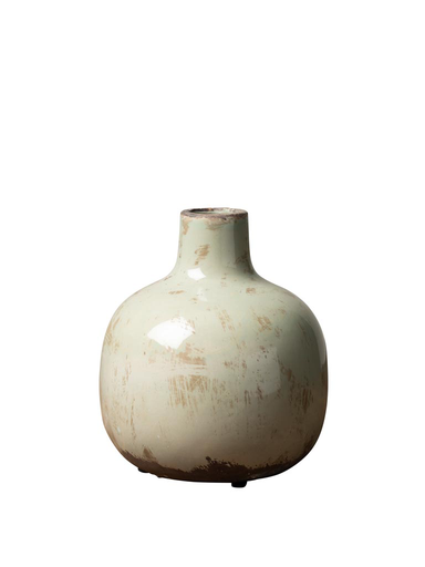 [CH002241] Vase céramique GM vert de gris