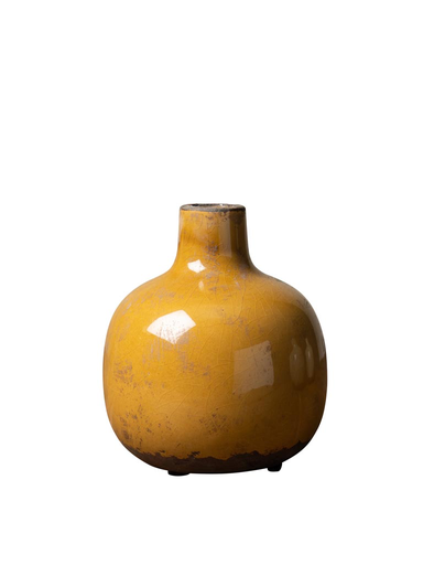 [CH002242] Vase céramique GM moutarde