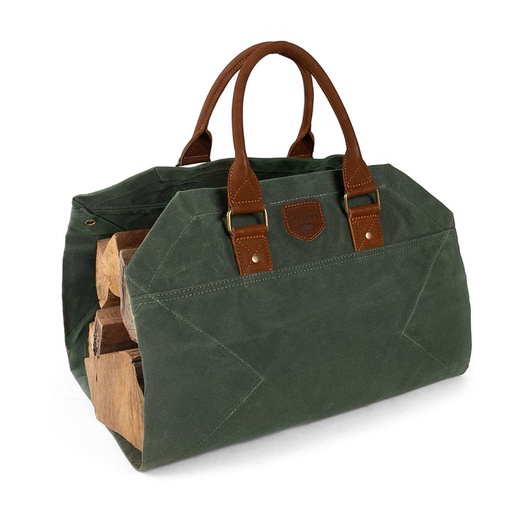 [KM000034] Sac à buches 2 en 1 CRAFTWOOD - Couleurs : VERT ANGLAIS