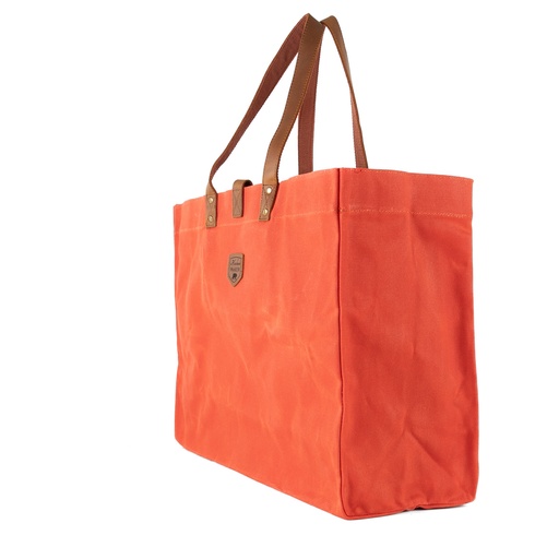 [KM000037] Sac cabas toile waxée ESCAPADE - Couleurs : ORANGE