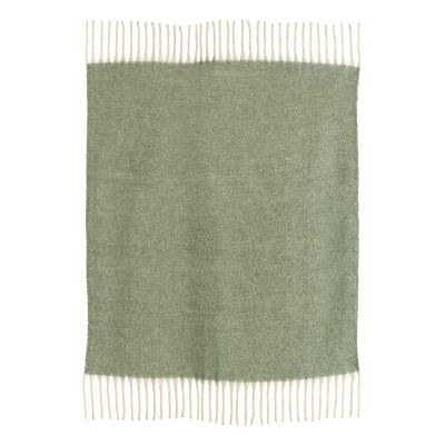 [SDE00059] Plaid uni recyclé Isabel Vert de gris