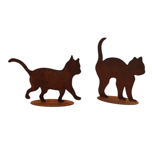 [OK000098] Chat mini se promenant set de 2 sur base