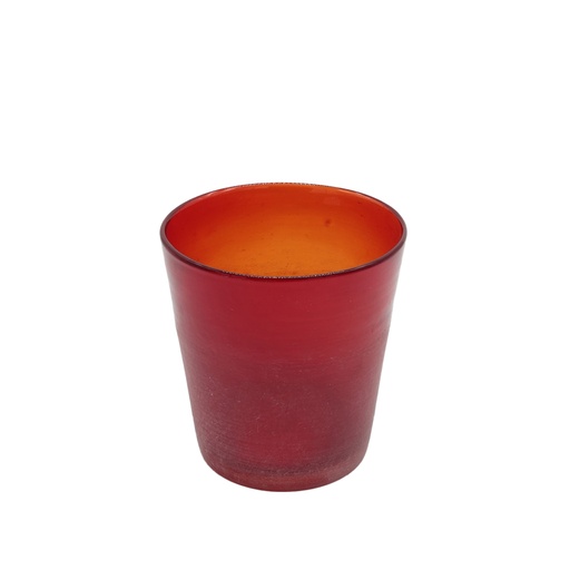 [CH001188] Photophore rouge verre sablé